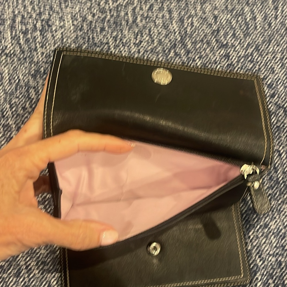 Coach Black Ladies Leather Wallet with Pink Trim EUC - Picture 8 of 12